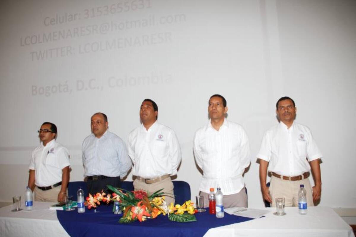 Evento en el Tecnológico Comfenalco en el que participó Luis Alfonso Colmenares. CORTESÍA