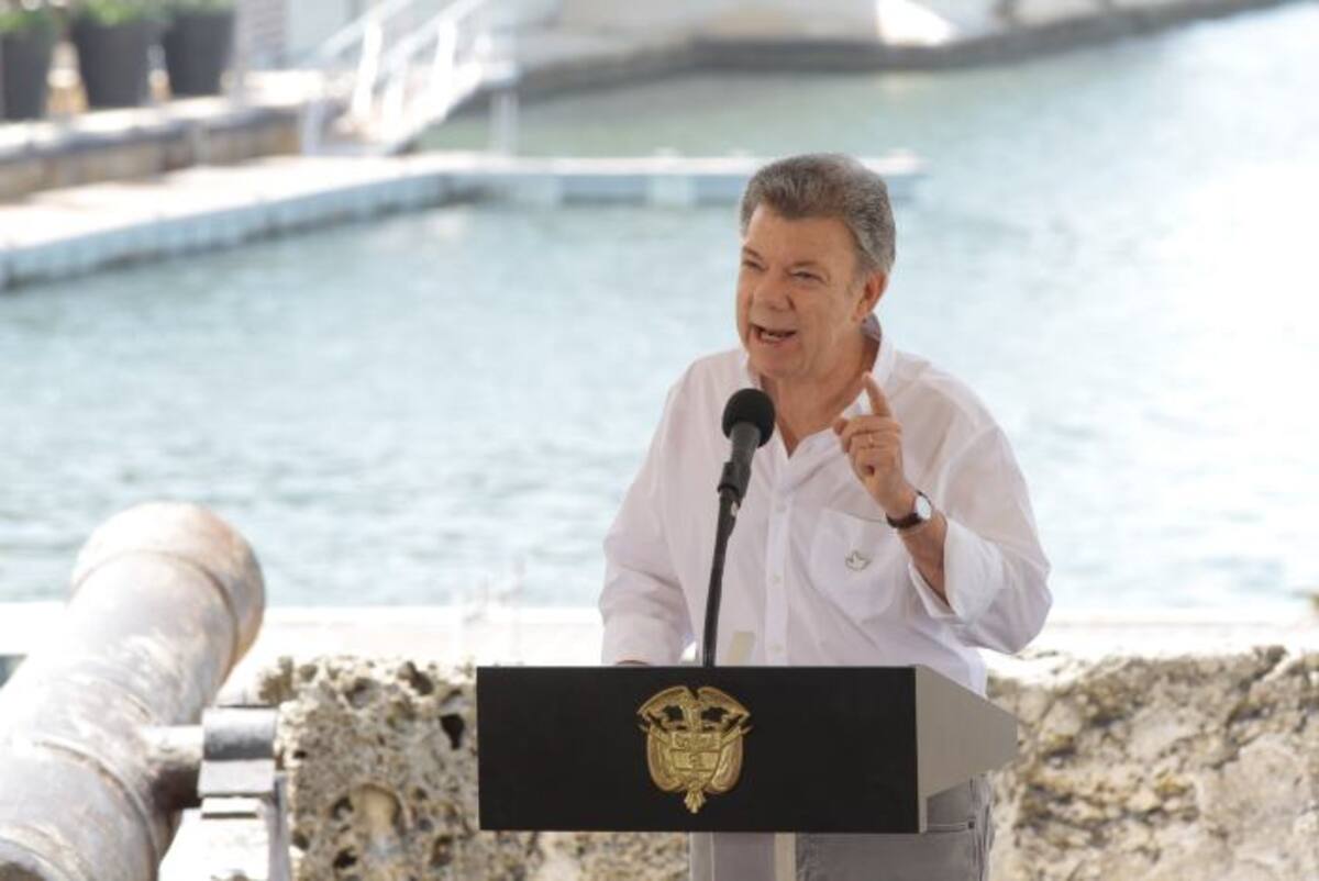 Juan Manuel Santos, presidente de la República. Luis Eduardo Herrán.