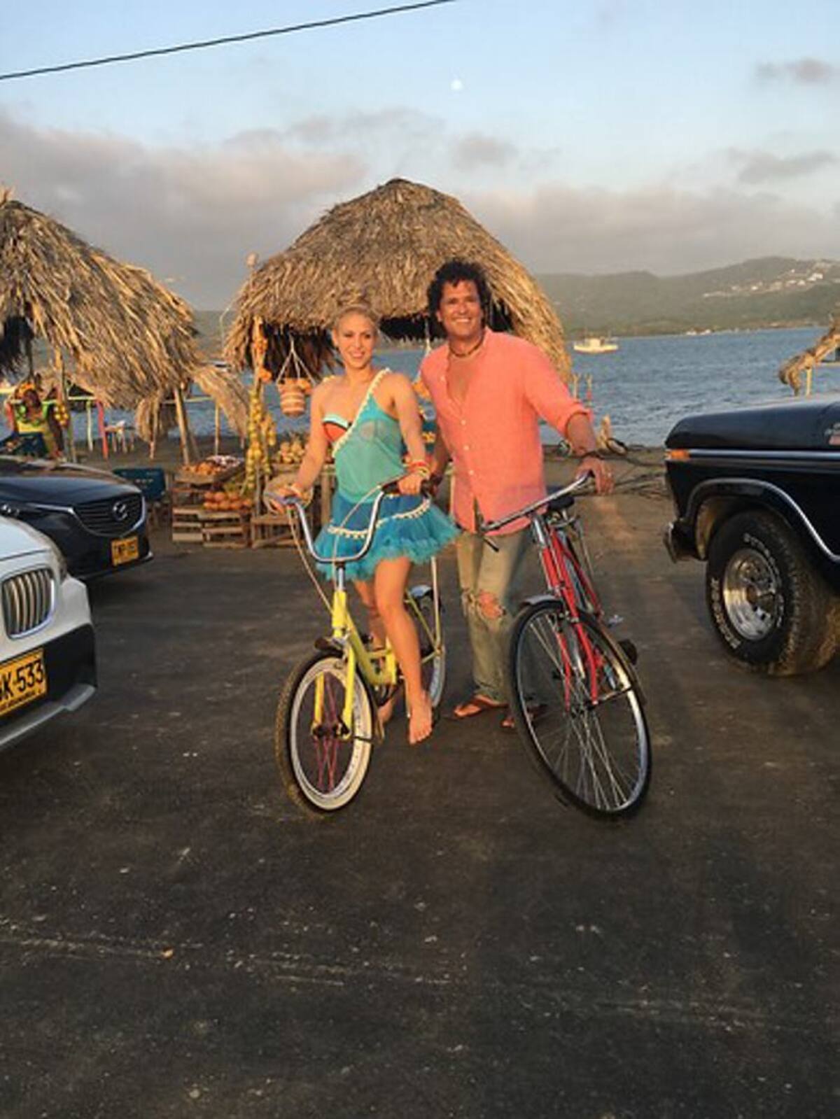 Shakira y Carlos Vives en Barranquilla. COLPRENSA