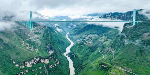 Así es el puente más alto del mundo: recorta trayecto de 2 horas a 2 minutos