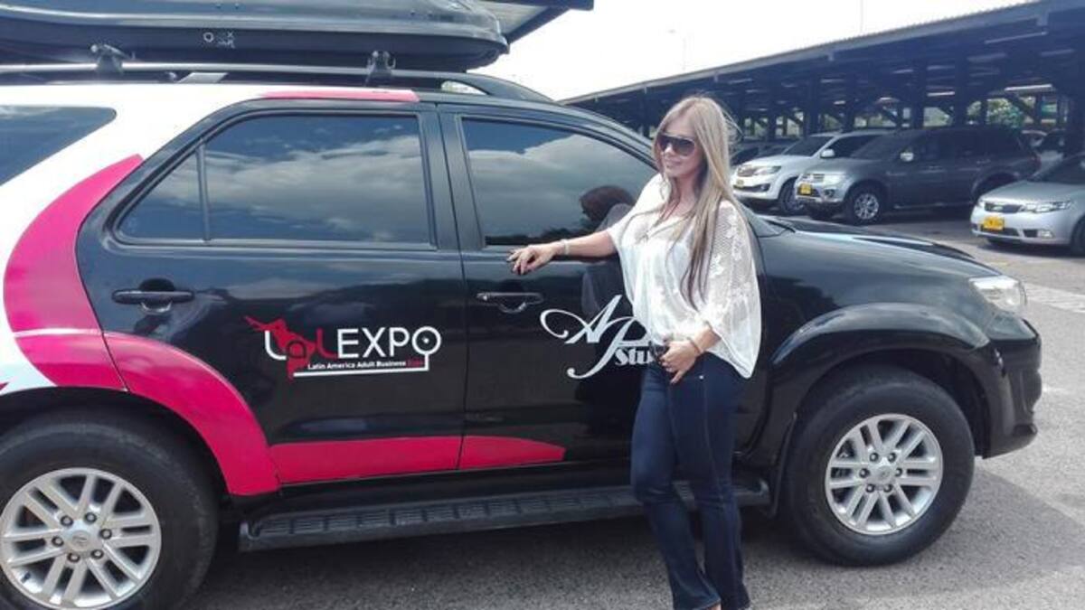Esperanza Gómez, reconocida actriz colombiana de películas pornográficas, estuvo en Lal Expo el año pasado. Archivo.