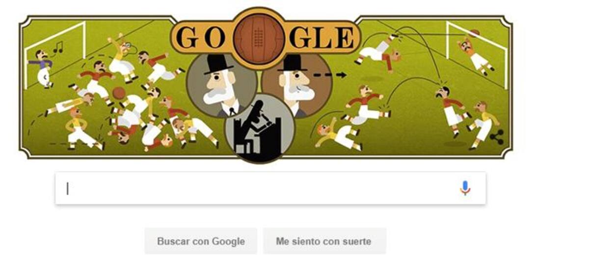Homenaje en el Doodle de Google a Ebenezer Cobb Morley. CAPTURA DE PANTALLA
