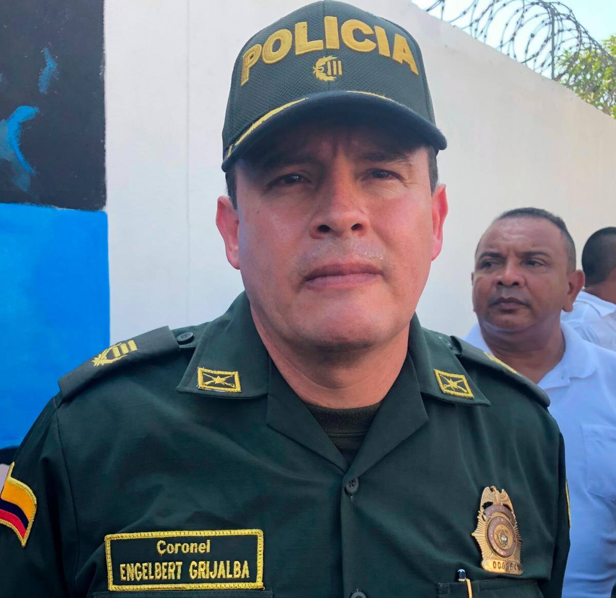 El subcomandante de la Metropolitana de Barranquilla, coronel Engelbert Grijalba.