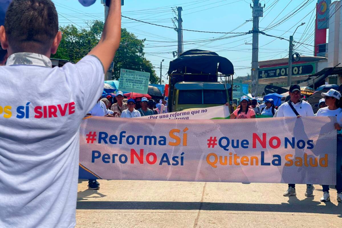Video: reforma a la salud, así se vive la marcha en El Carmen de Bolívar