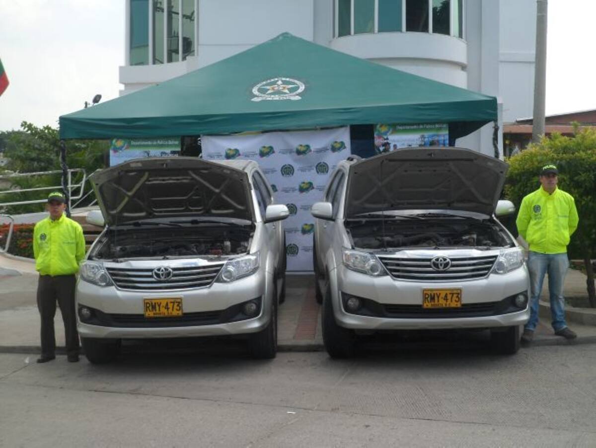 La Tuyota Fortuner fuerecuperada por la policia. Cortesia