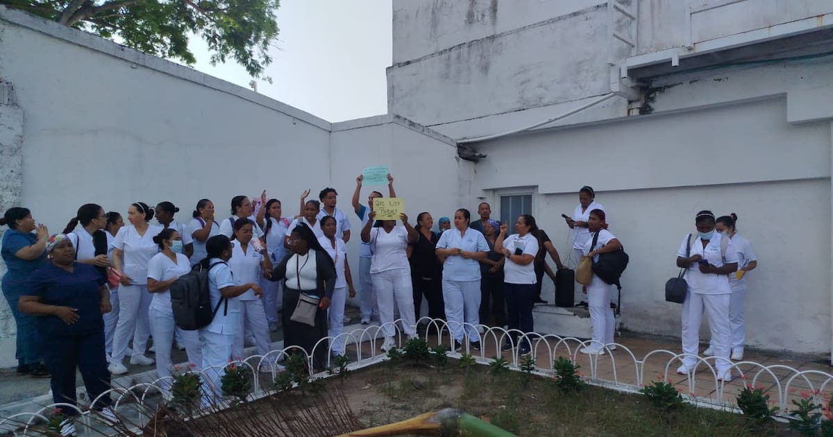 Video: Salaries owed are claimed in front of the Bocagrande Hospital