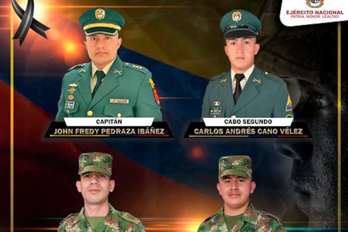 Revelan la identidad de los cuatro soldados muertos en Ituango