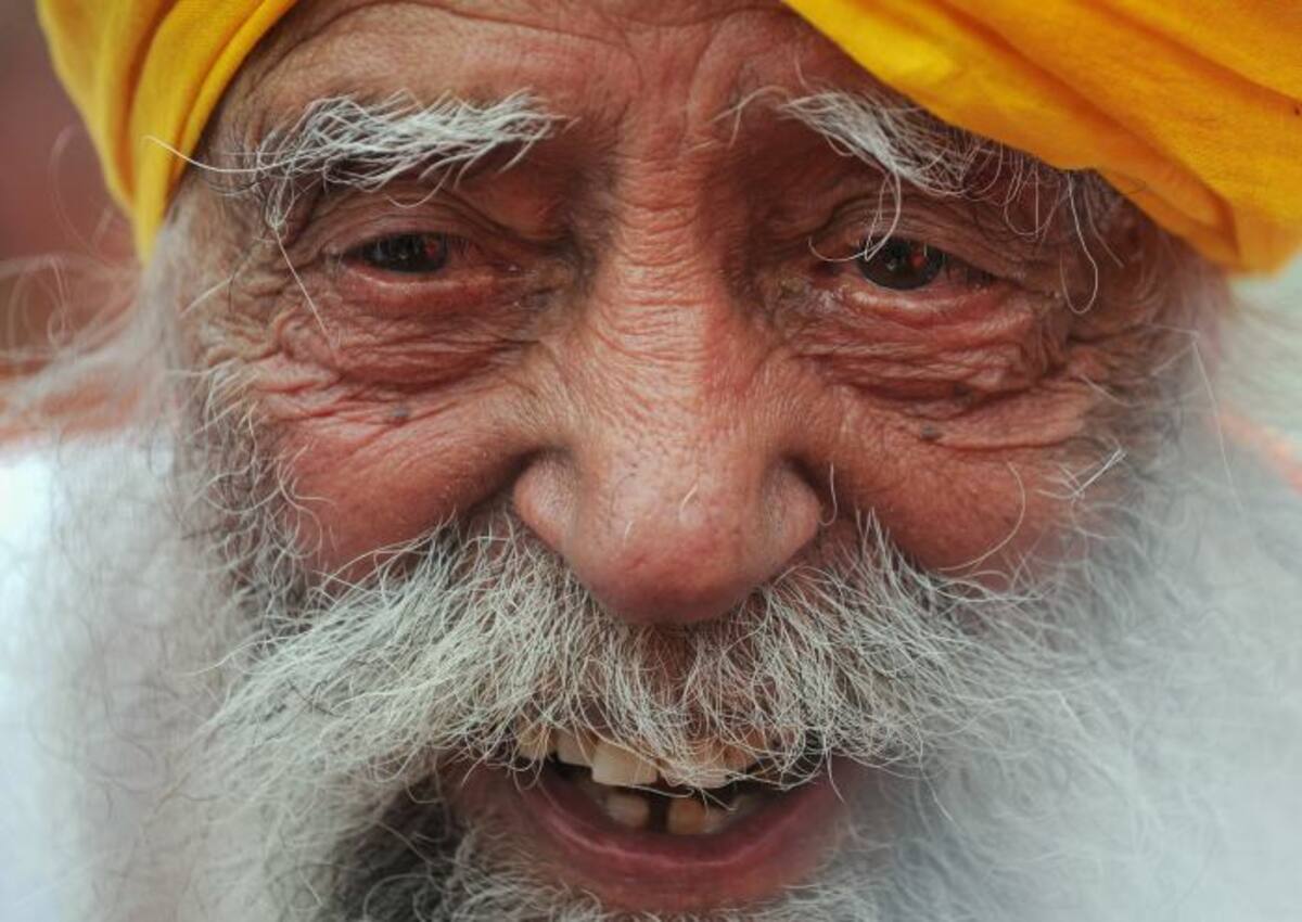 Fauja Singh, el atleta más viejo del mundo. AFP