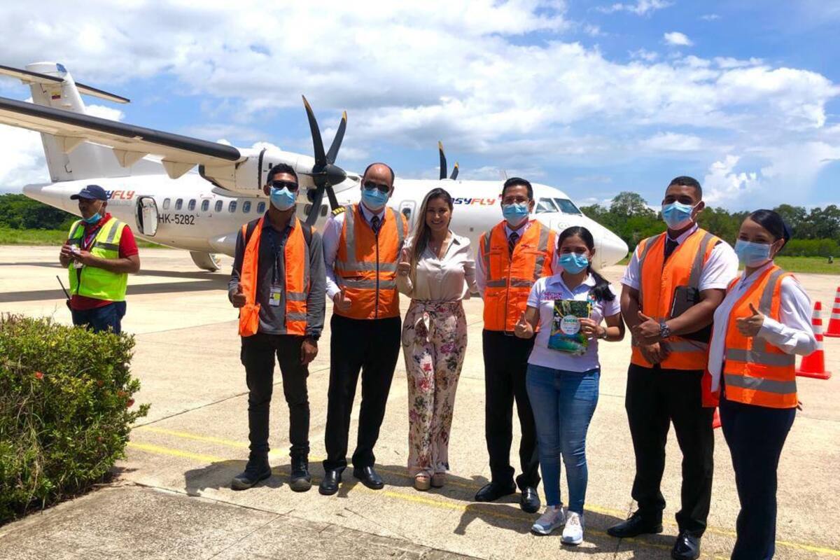 Aeropuerto del Morrosquillo recibió primer vuelo de ruta Medellín- Tolú