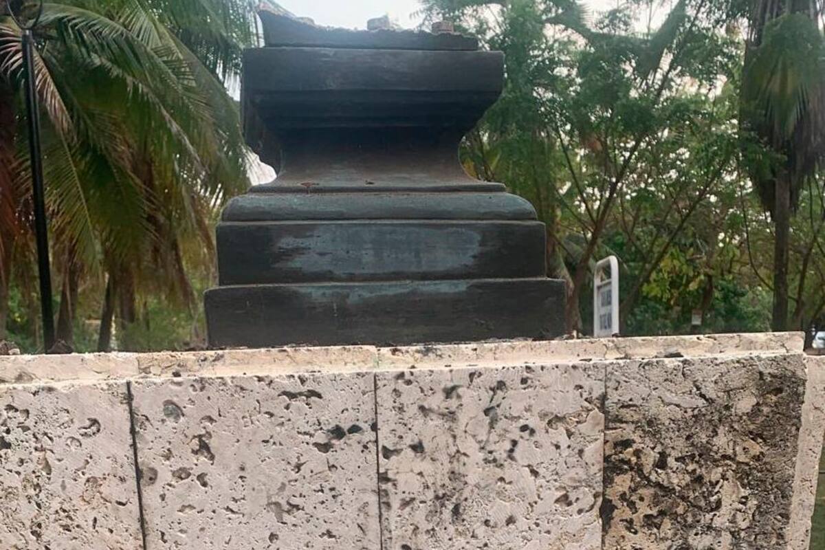 Urgente: roban busto en honor a doña Soledad Román de Núñez