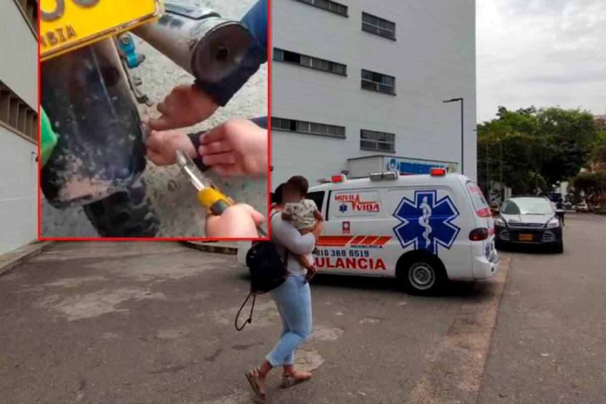 ¡Qué tragedia! Bebé quedó atrapado en la llanta de moto en que lo llevaban