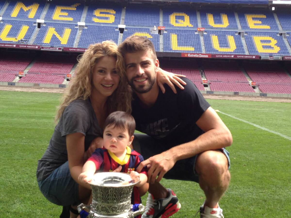 Milan con sus padres Shakira Mebarak y Gerard Piqué. FOTO TOMADA DE INTERNET