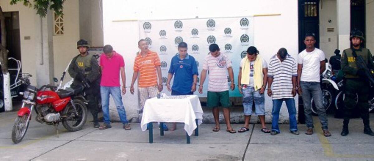 Los delincuentes fueron asegurados por los delitos de concierto para delinquir y extorsión agravada Cortesía