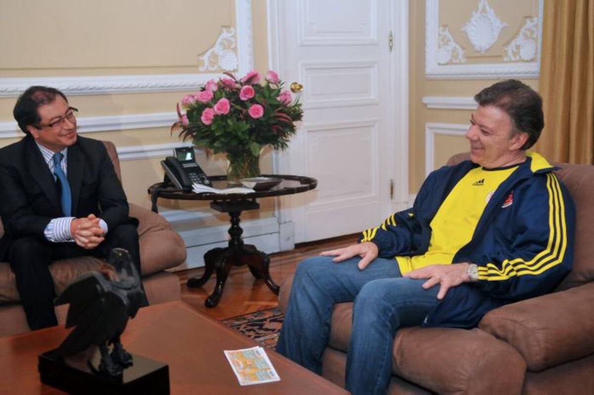 Reunión entre Juan Manuel Santos y Gustavo Petro. COLPRENSA