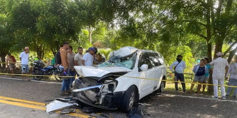 Padre e hija, las víctimas del fatal accidente entre una volqueta y vans