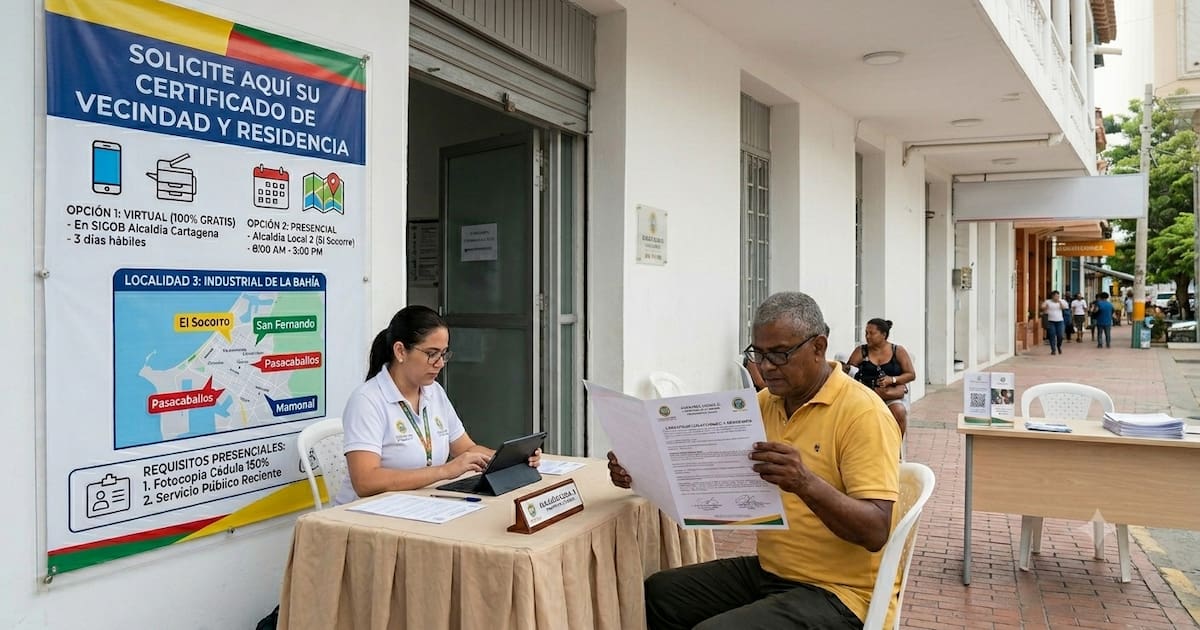 Dónde tramitar el certificado de vecindad en Cartagena