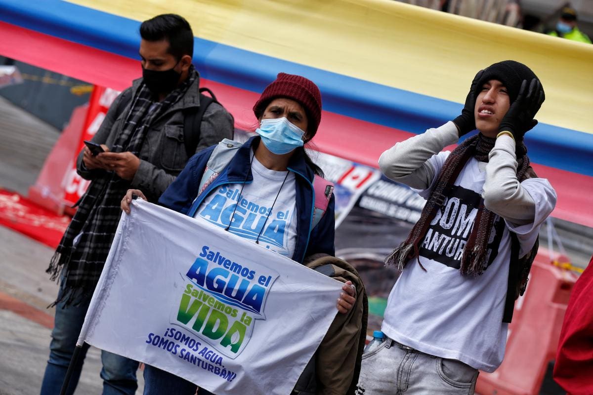 Comité de Santurbán llega a Bogotá para protestar contra empresa minera