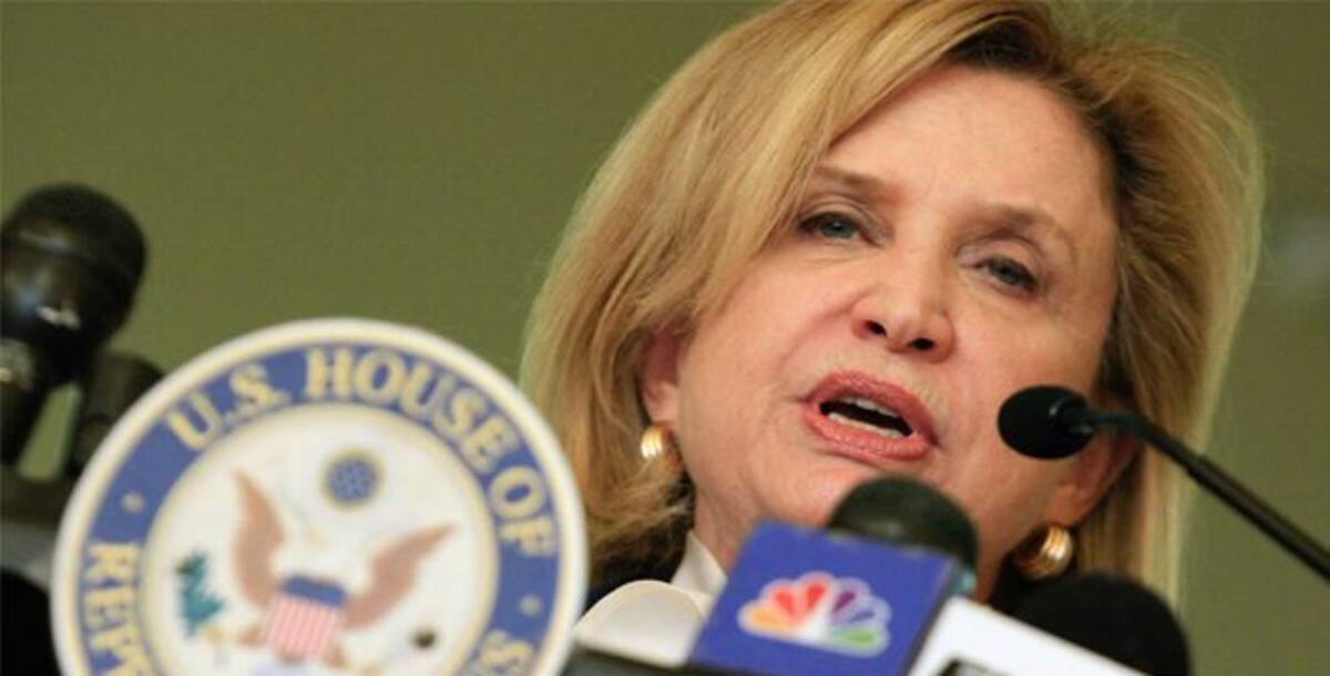 La representante demócrata Carolyn Maloney. AP
