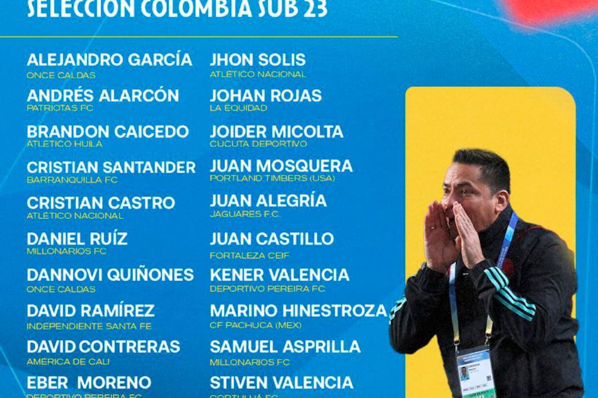 Estos son los convocados para la Selección Colombia sub 23