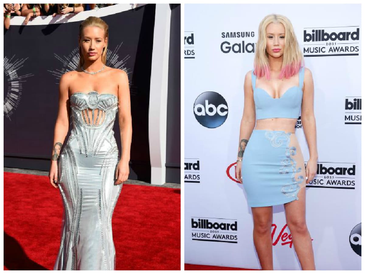 Iggy Azalea hace unos meses y ahora. ARCHIVO
