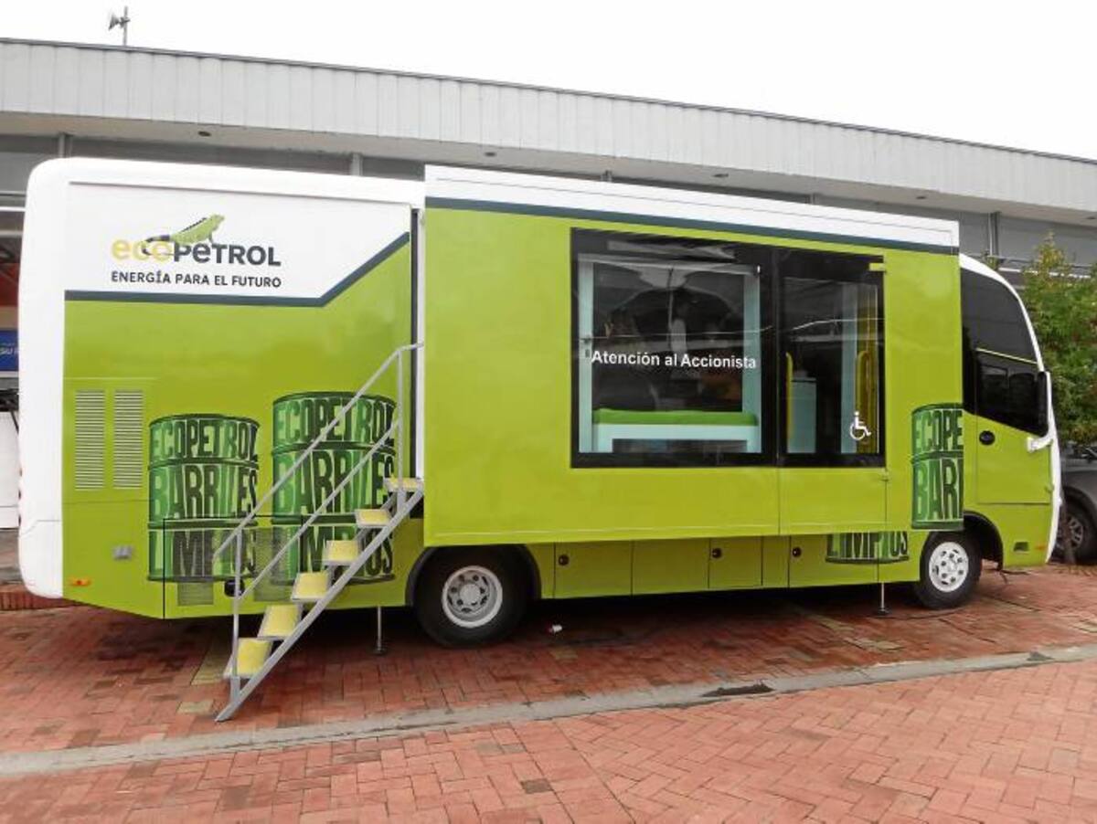 La oficina móvil de Ecopetrol tiene 8 puntos de atención personalizada a sus accionistas. CORTESÌA/