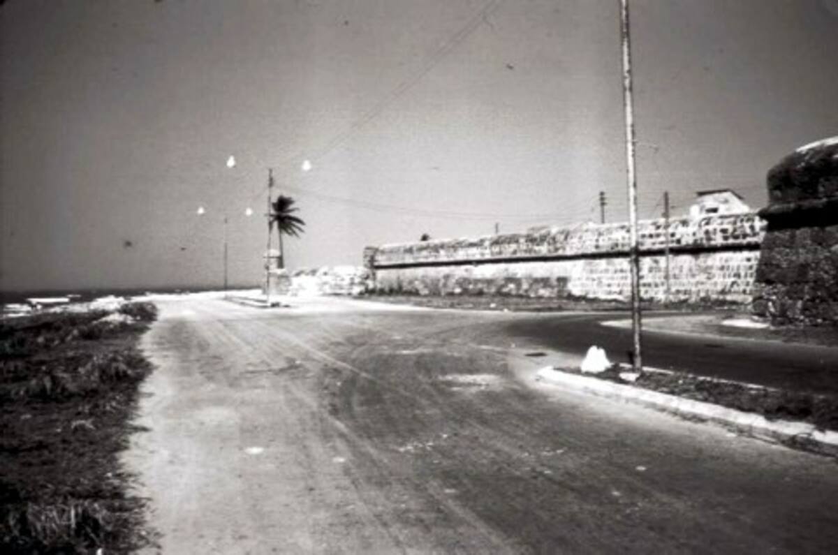 Un tramo pavimentado en 1958.