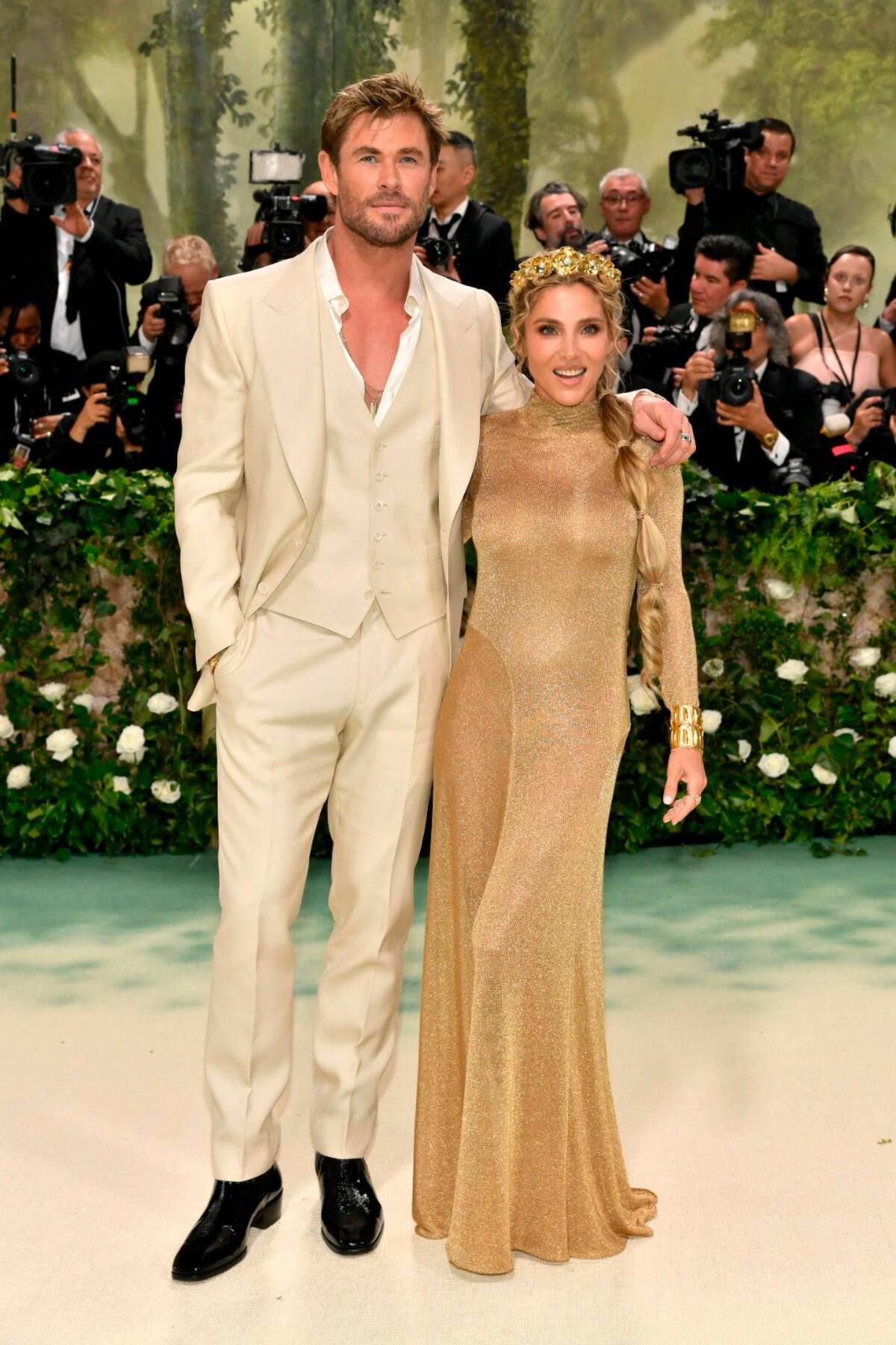 Chris Hemsworth, left, y Elsa Pataky en la Met Gala. //Foto: AP.
