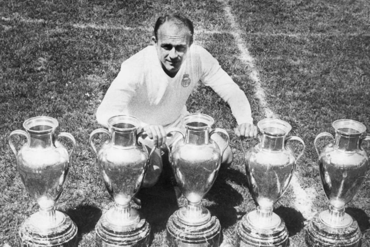Di Stéfano le entregó al Madrid 5 Copas de Europa consecutivas.