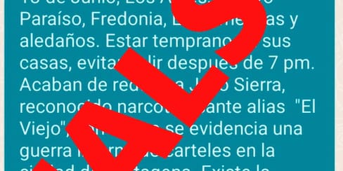 Caza Fake News: Policía desmiente toque de queda en diez barrios de Cartagena