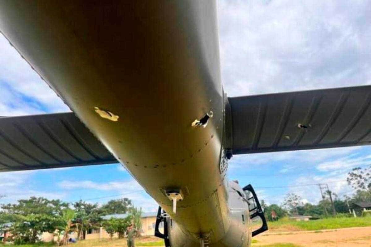 Presunto ataque de disidencias Farc a helicóptero de las FF.AA. de Ecuador