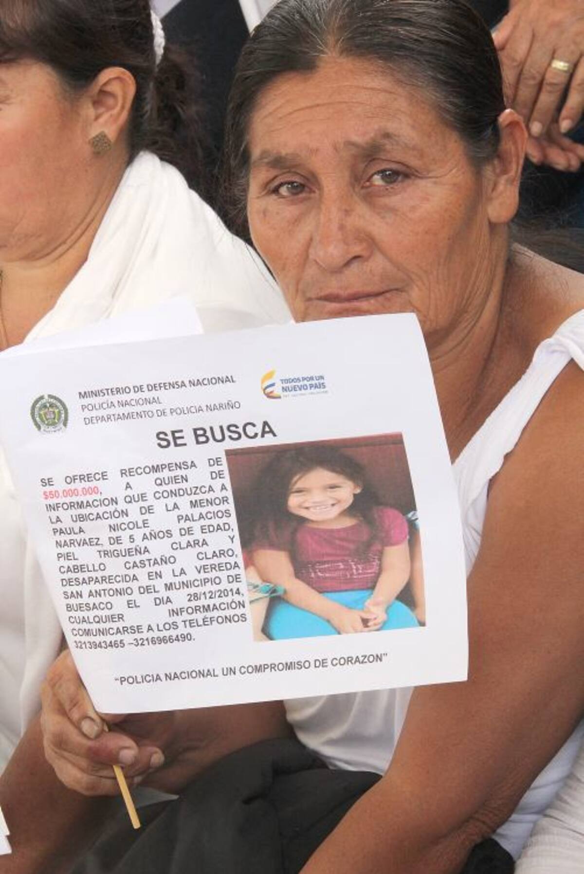 La foto con la que siguen buscando a la niña Nicole Palacio. COLPRENSA