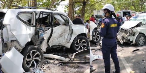 Esposos que viajaban juntos fallecieron en grave choque de camioneta y buseta