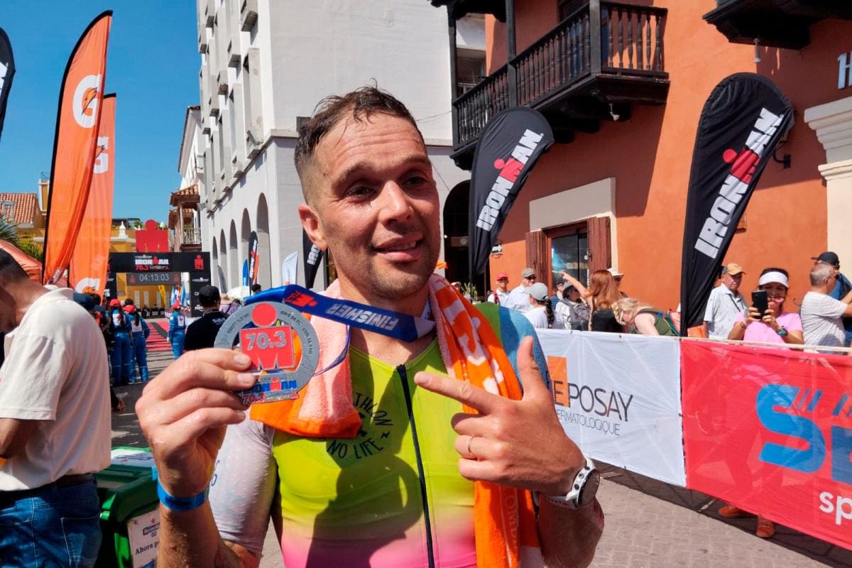Atención: el argentino Emmanuel Ionice ganó el Ironman 70.3 Cartagena