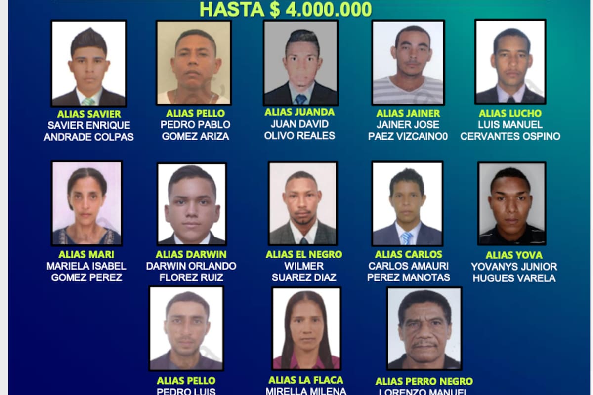 Policía publicó el cartel de los más buscados en el Atlántico
