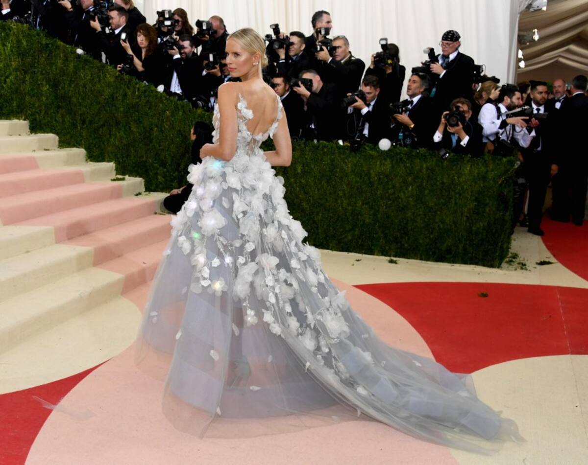 Karolina Kurkova en Marchesa AFP Larry Busacca