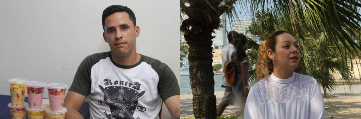 José Martínez y Carla Sardi, venezolanos viviendo en Cartagena. El Universal.