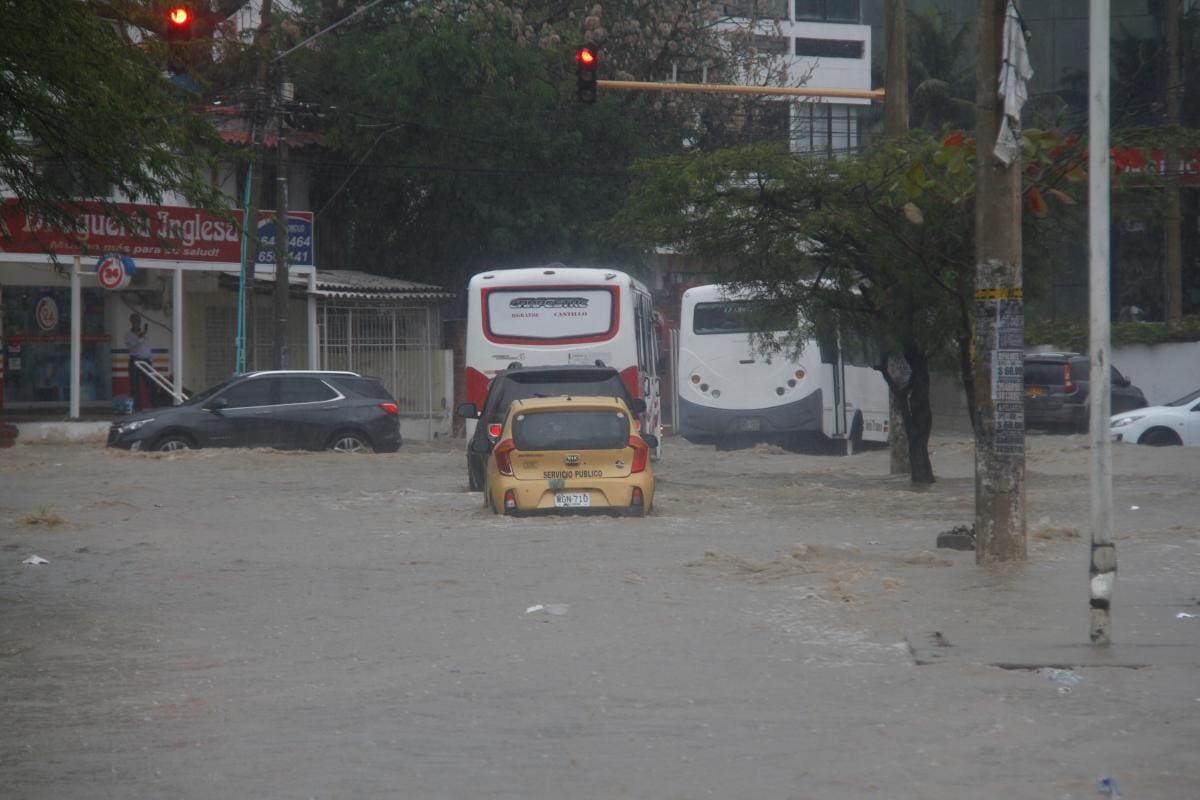 Cartagena bajo el agua.
