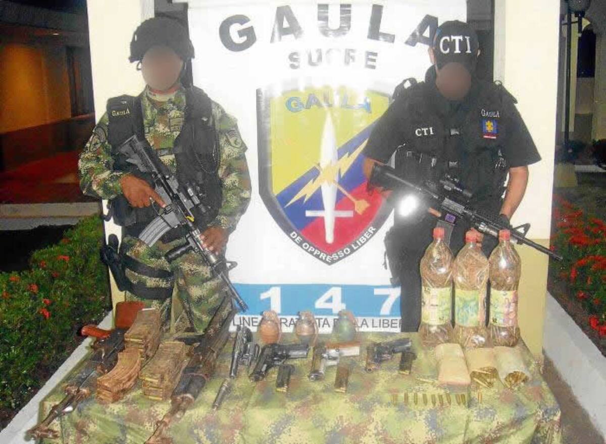 El material de guerra hallado pretendía ser transportado al Golfo de Morrosquillo, en el departamento de Sucre.