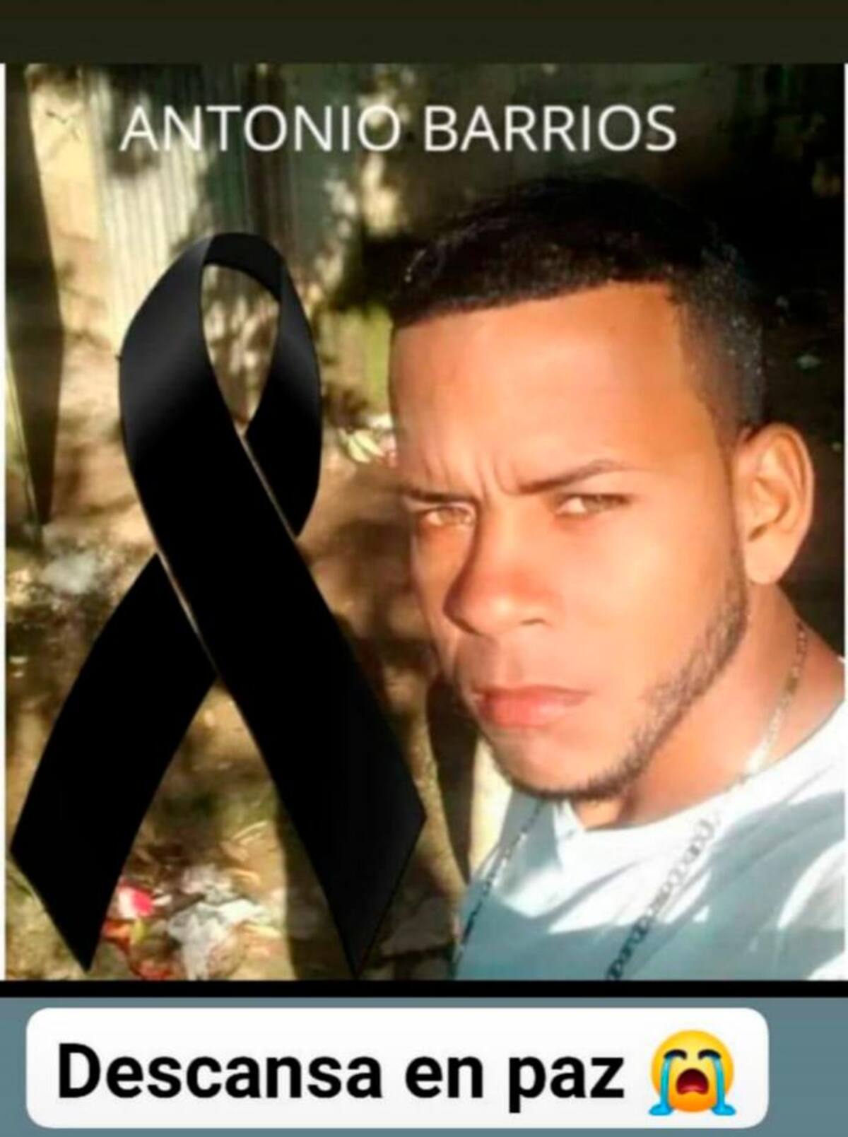 Antonio Barrios, muerto.