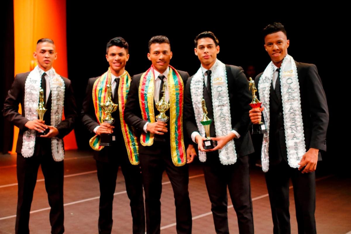 Cinco finalistas de Mr Cartagena 2019.