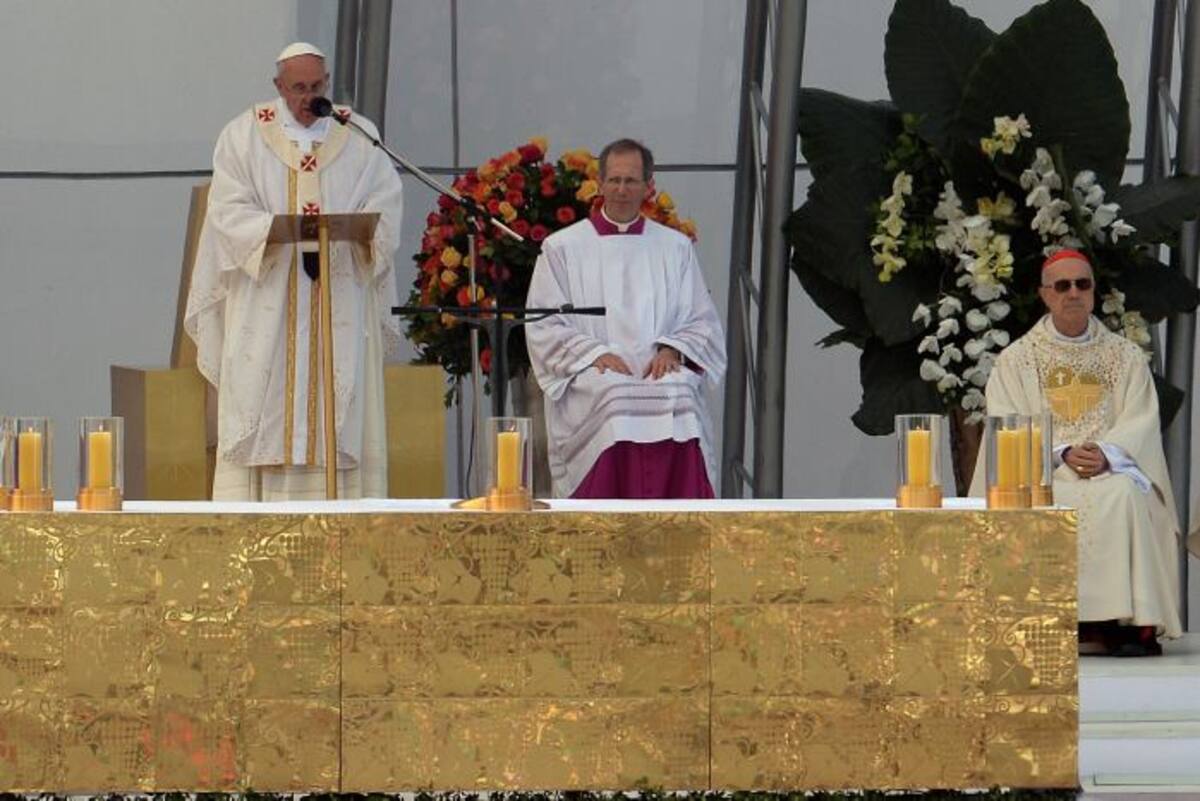 El papa Francisco en la clausura de la Jornada Mundial de la Juventud. AFP NELSON ALMEIDA