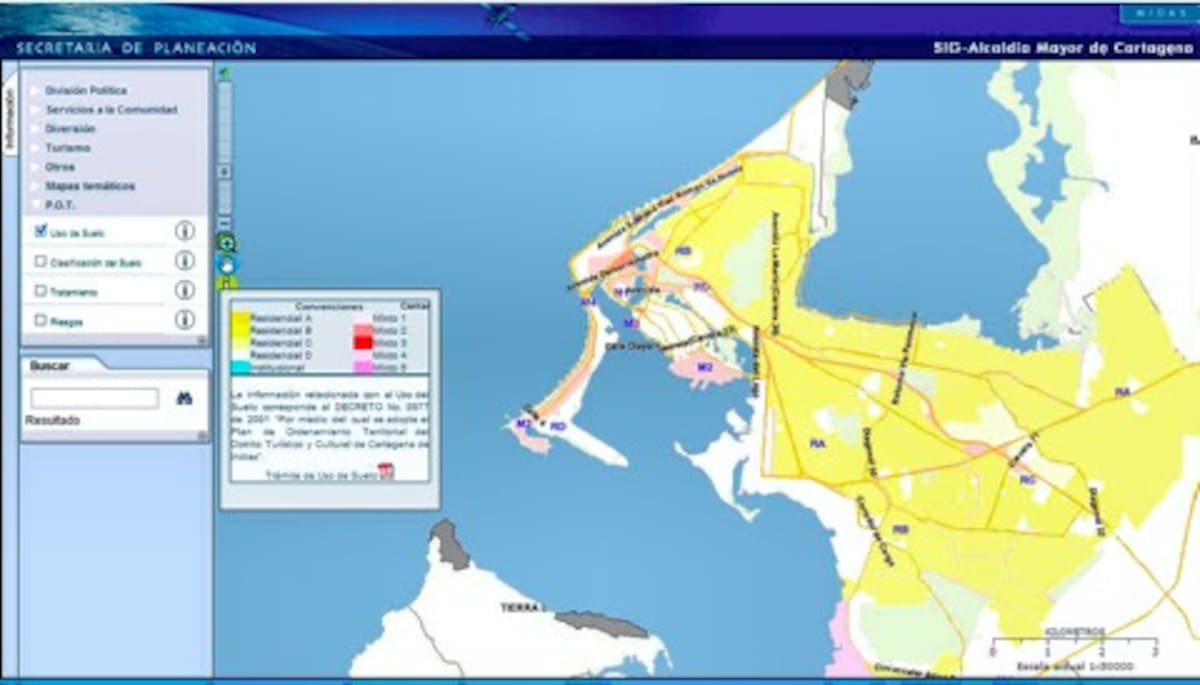 El MIDAS ofrecerá información cartográfica detalladas sobre las localidades, barrios, calles, manzanas y predios de la ciudad. Así se ve el software que estrenará mañana la Secretaría de Planeación de Cartagena.