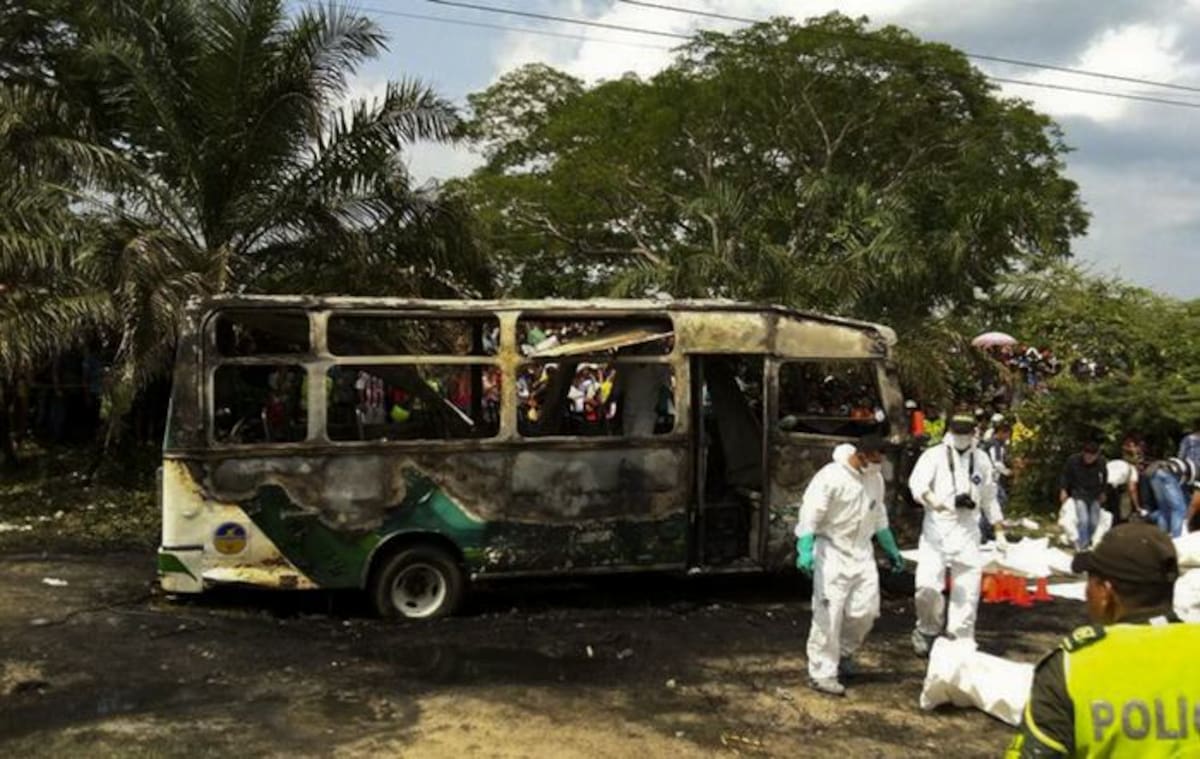 La mujer resultó herida en el bus que se incendió en Fundación. COLPRENSA