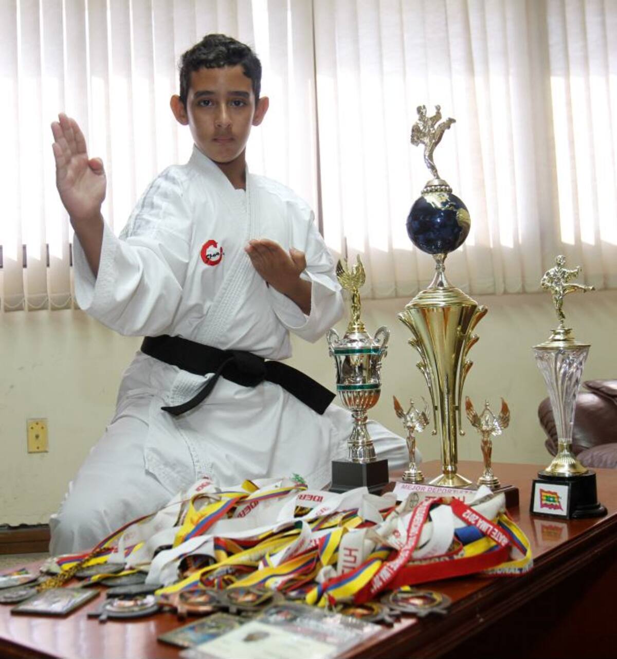 Luis Felipe Amador, karateca bolivarense. Aroldo Mestre-El Universal