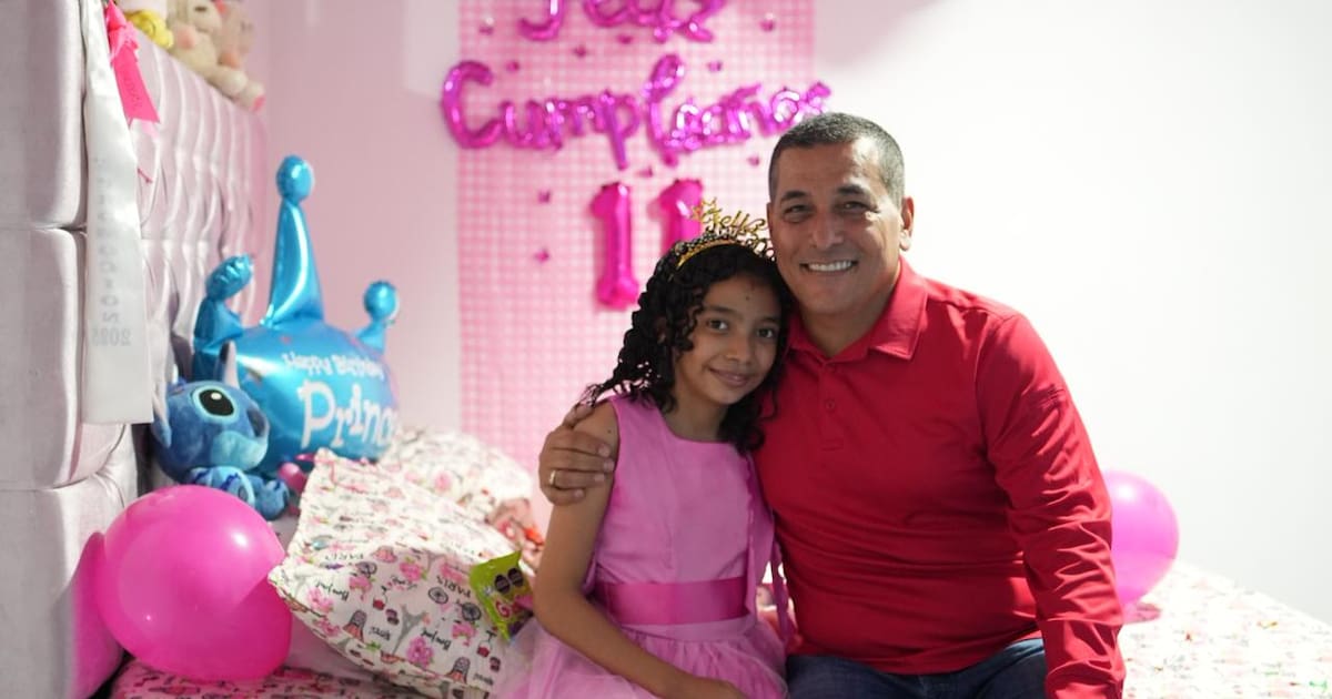 Dumek Turbay celebra cumpleaños de Audry, niña víctima de bala perdida