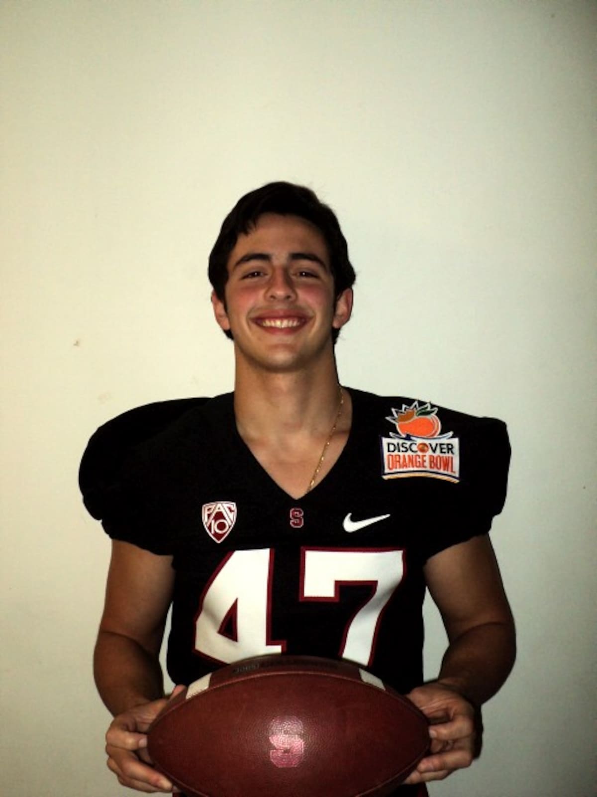 Juan Carlos Castellanos, un cartagenero que juega en el fútbol americano universitario. CORTESÍA