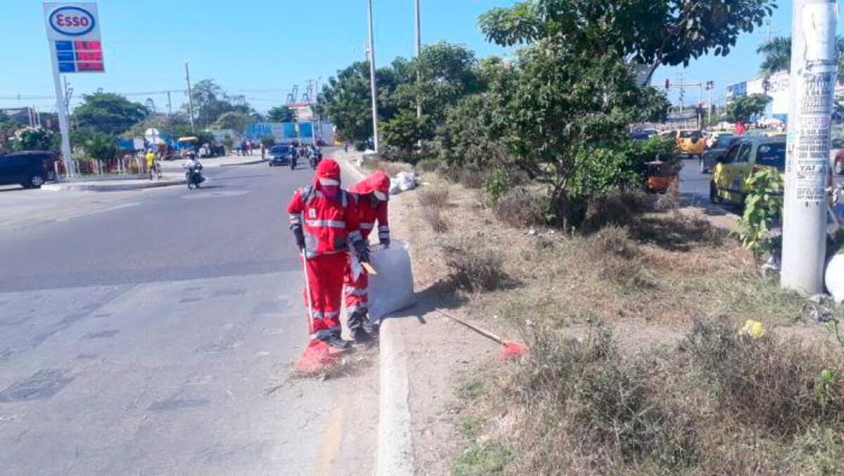 Veolia Cartagena activó el mantenimiento de las áreas públicas. //Cortesía.