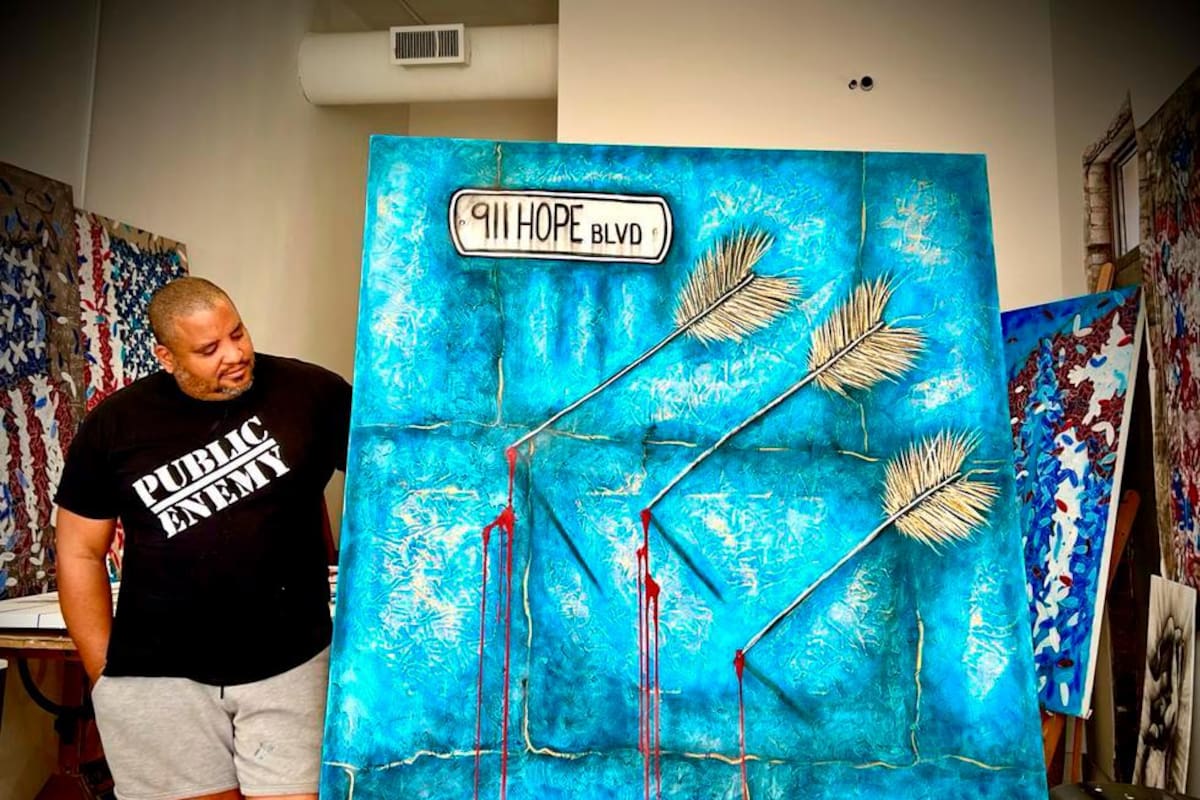 Michel Mirabal, el artista que plasma su empeño y amor en sus obras