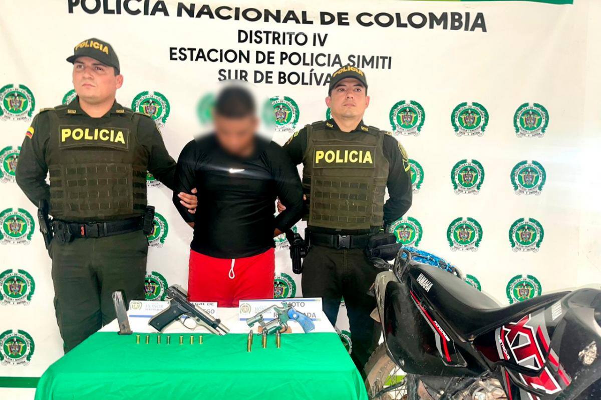 Extranjero robó una moto en Simití y Policía lo captura en persecución