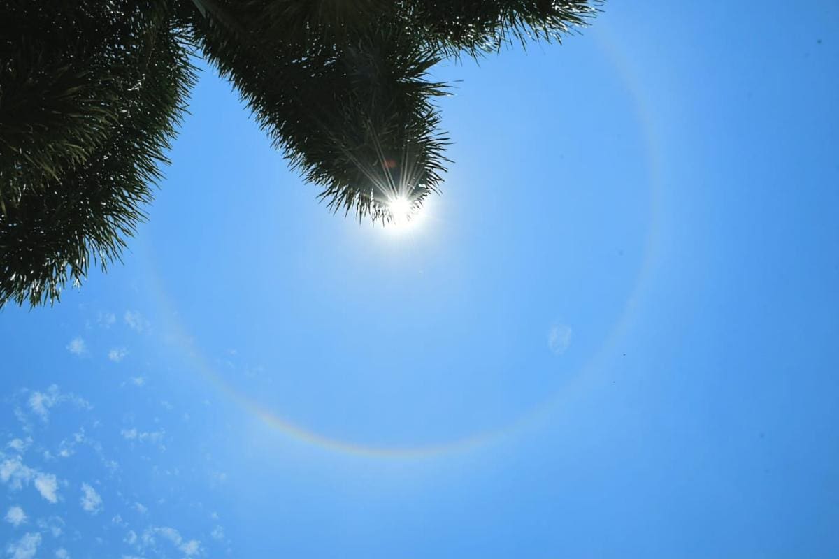 El halo solar que sorprendió a los monterianos este martes